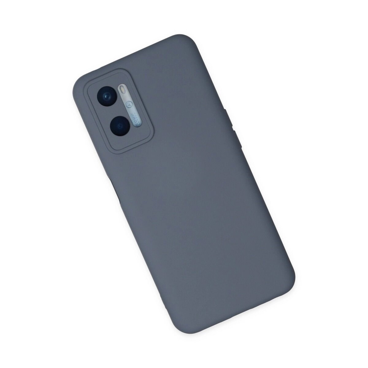 Oppo A96 Kılıf Nano İçi Kadife Silikon - Gri