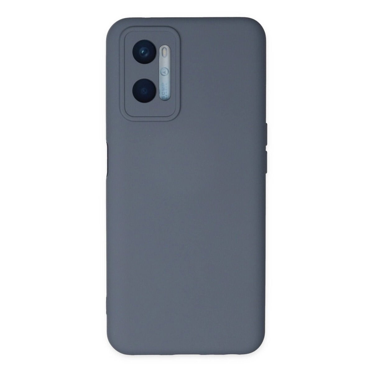 Oppo A96 Kılıf Nano İçi Kadife Silikon - Gri