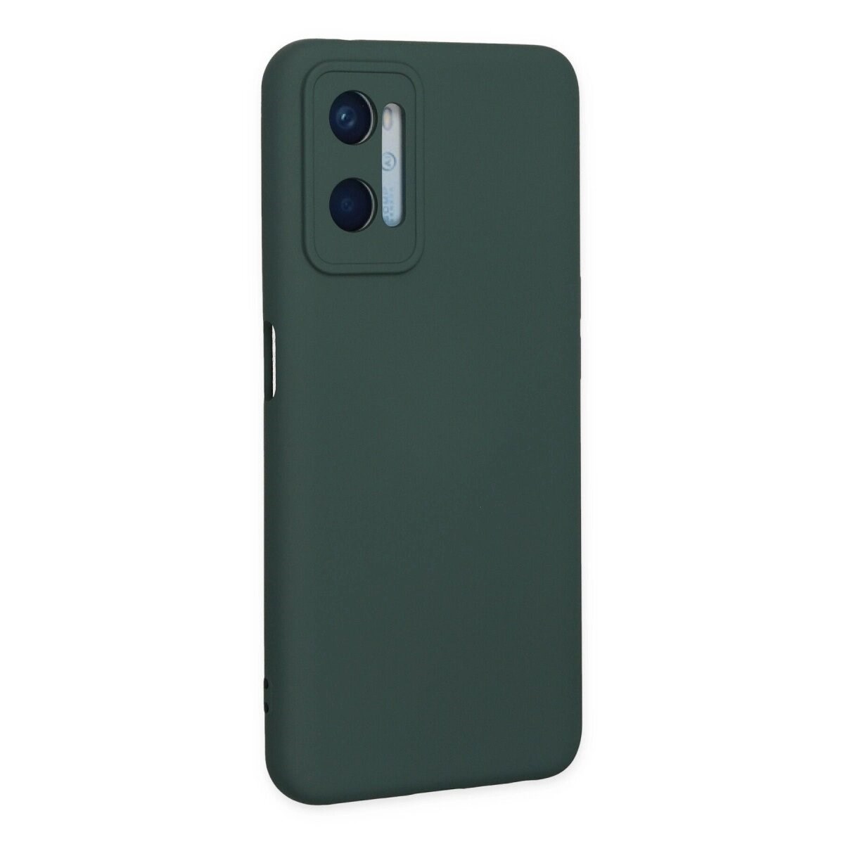 Oppo A96 Kılıf Nano İçi Kadife Silikon - Koyu Yeşil