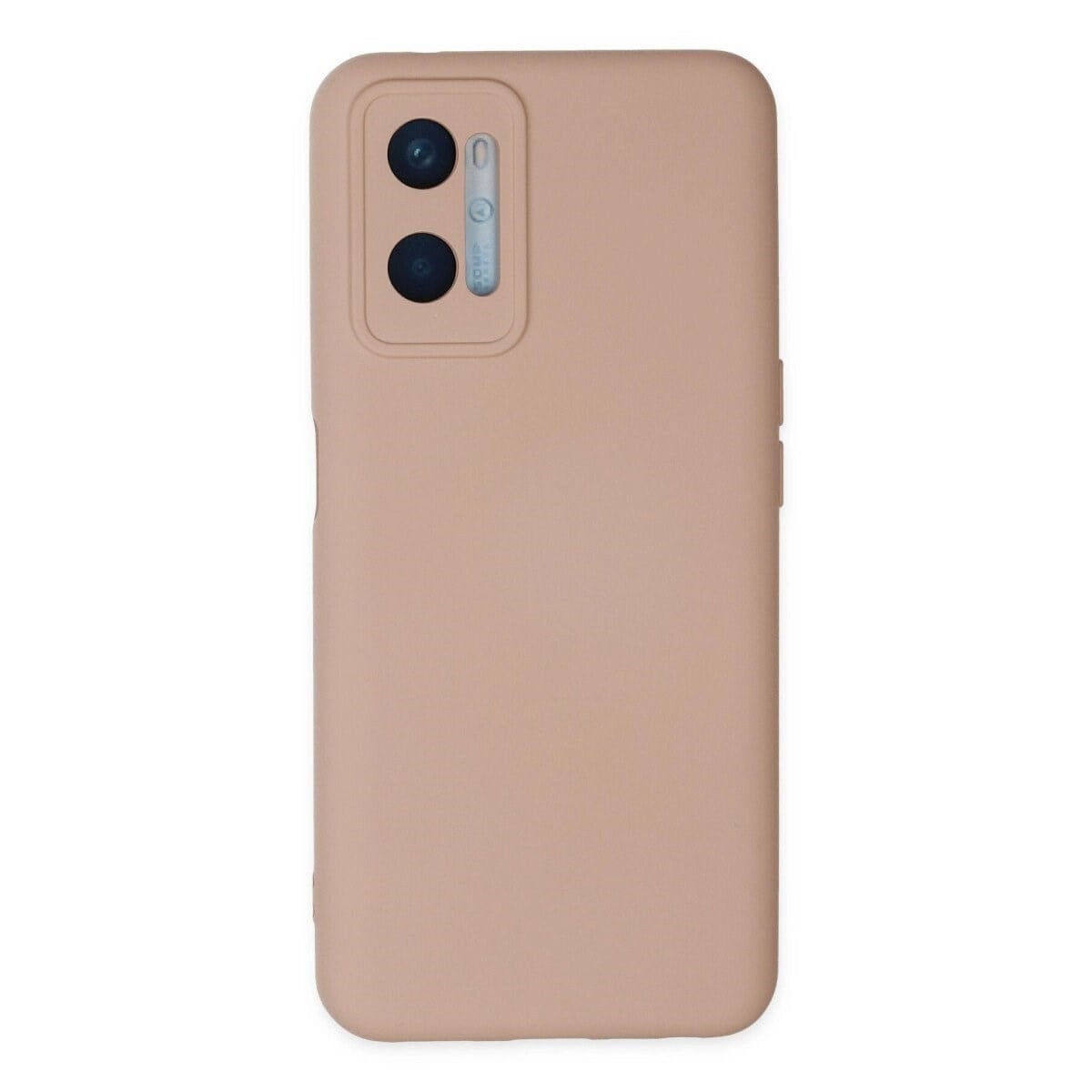 Oppo A96 Kılıf Nano İçi Kadife Silikon - Pudra