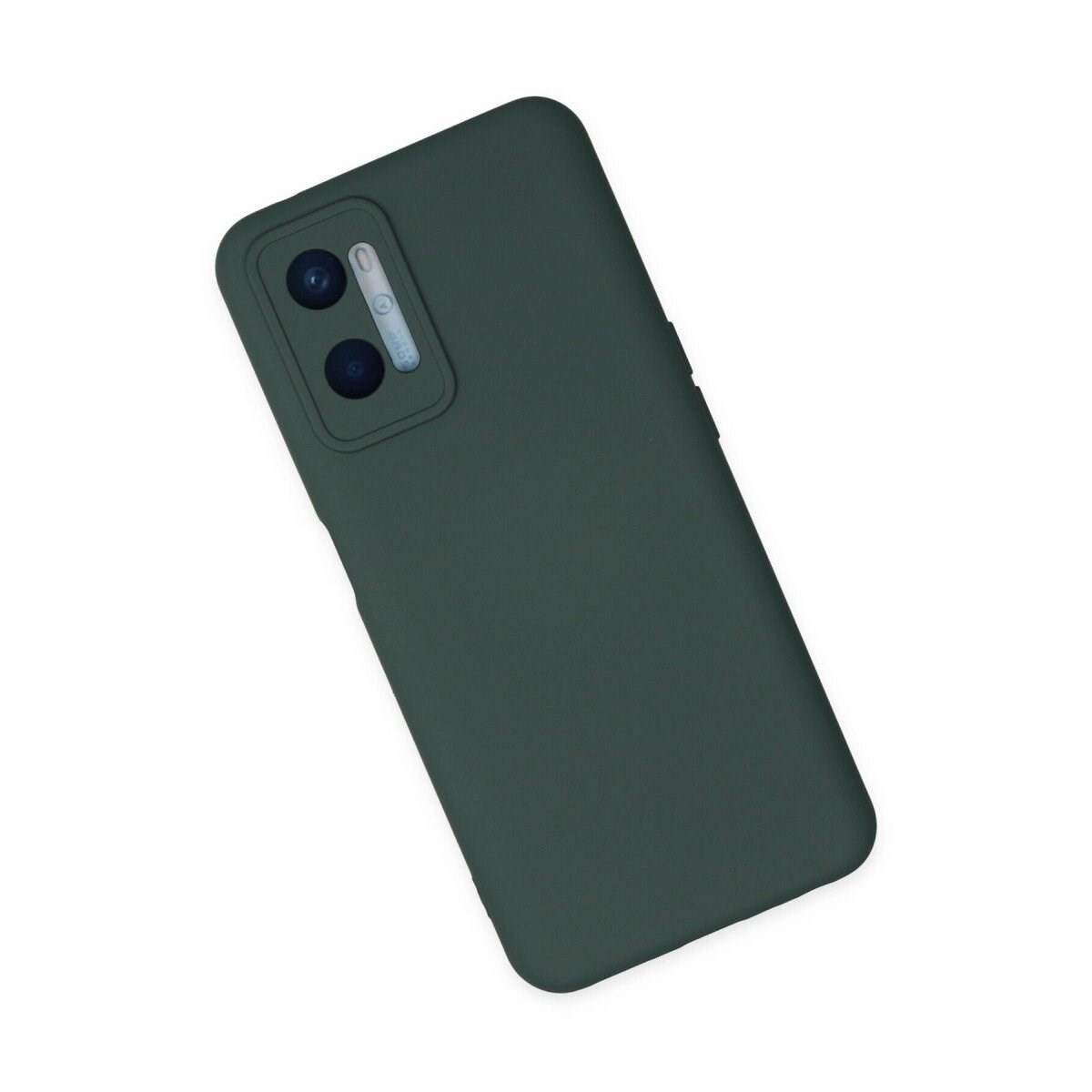 Oppo A96 Kılıf Nano İçi Kadife Silikon - Koyu Yeşil