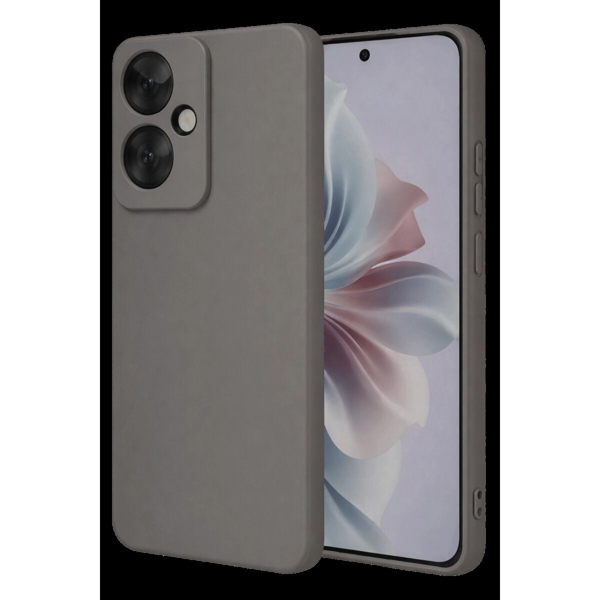Oppo Reno 11f Kılıf First Silikon - Gri