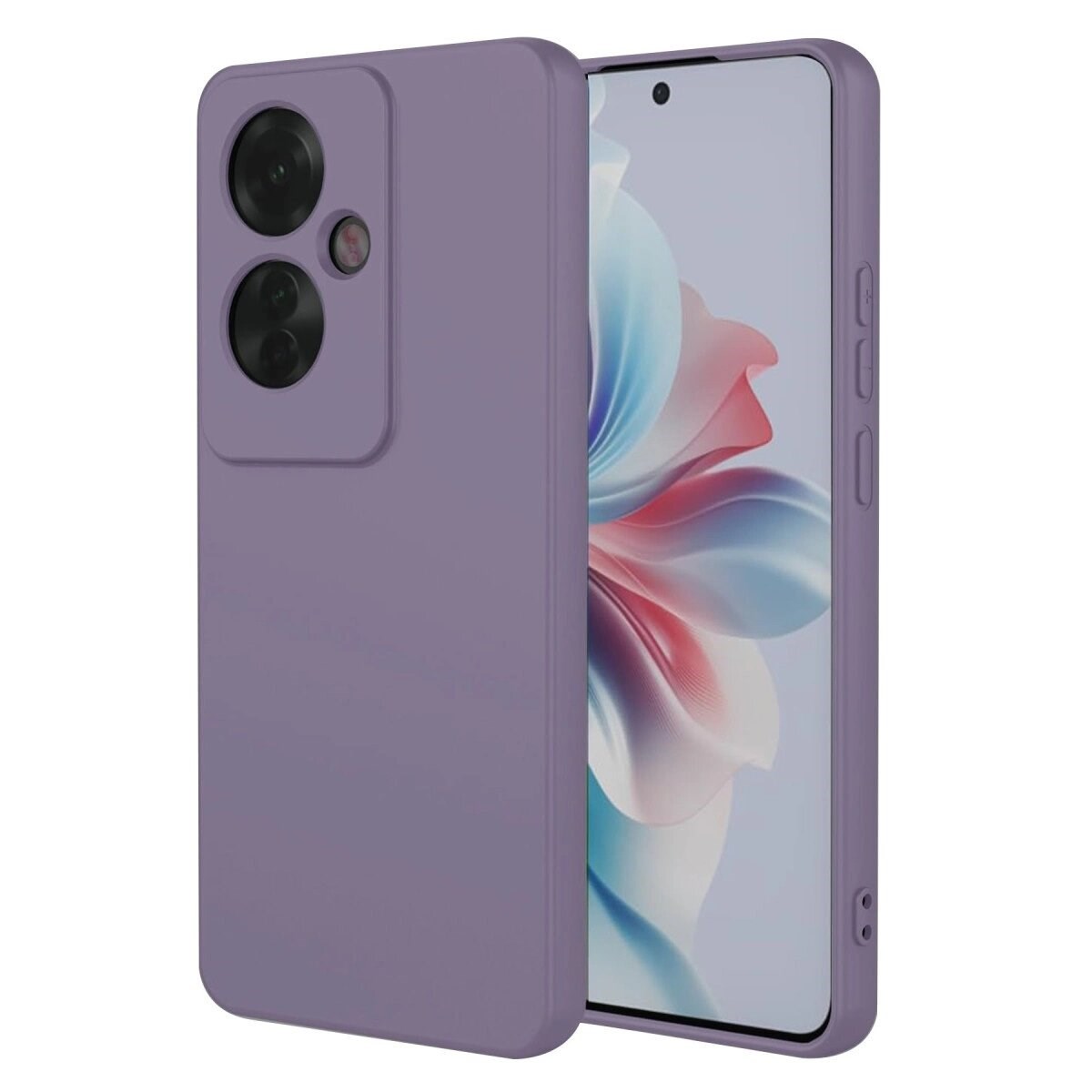 Oppo Reno 11f Kılıf First Silikon - Lila