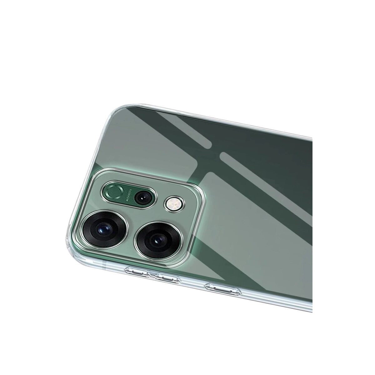 Oppo Reno 14 Kılıf Lüx Şeffaf Silikon - Şeffaf