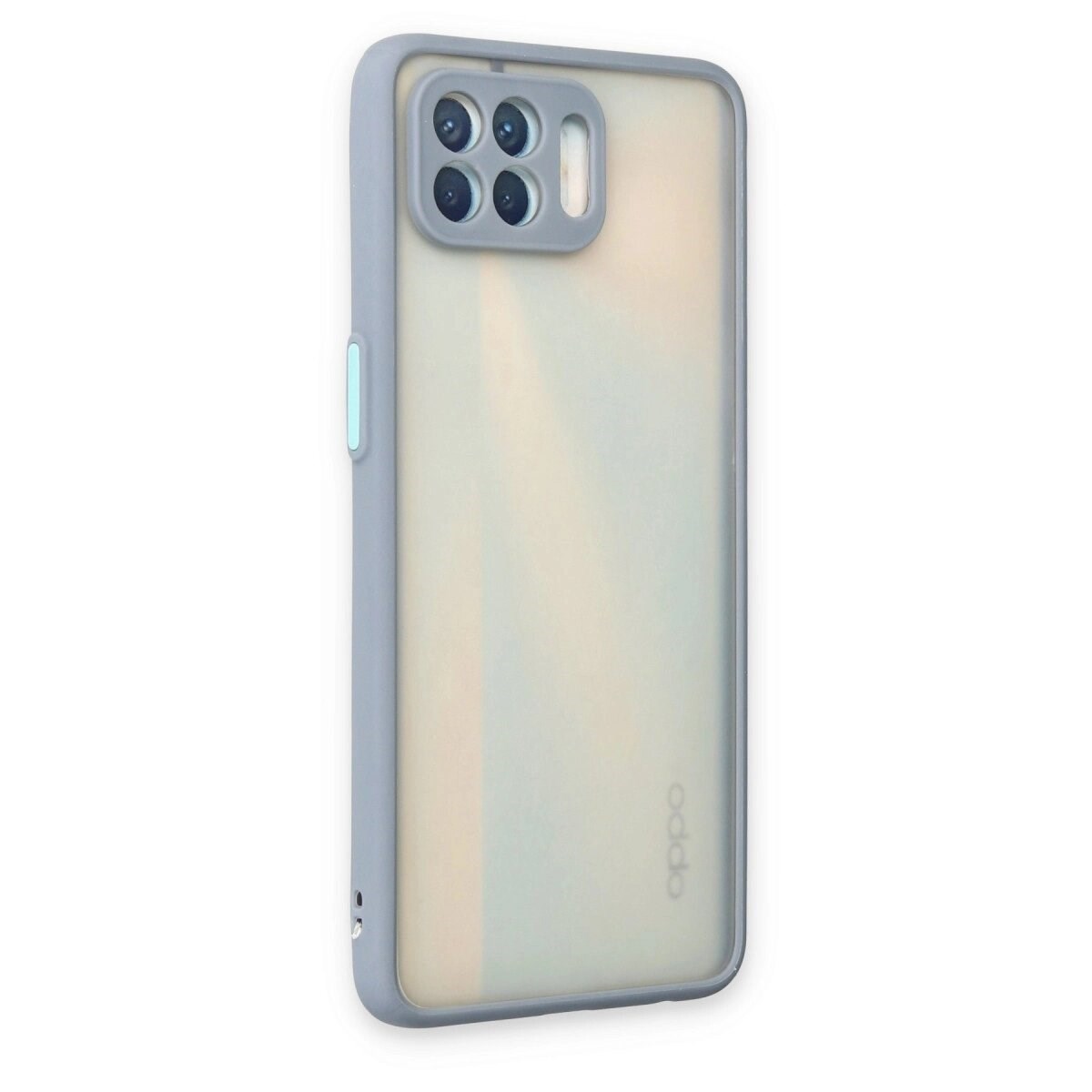 Oppo Reno 4 Lite Kılıf Montreal Silikon Kapak - Gri