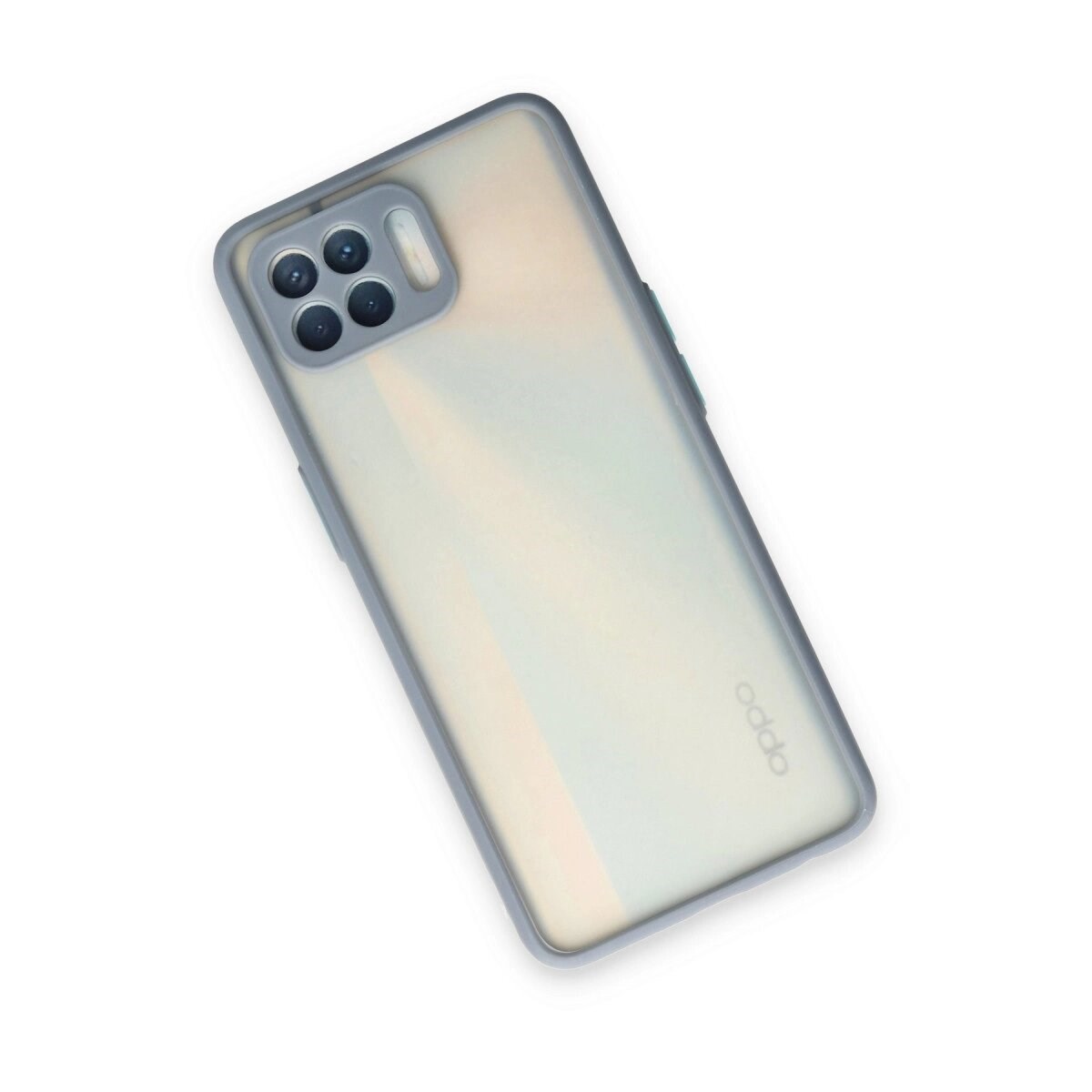 Oppo Reno 4 Lite Kılıf Montreal Silikon Kapak - Gri