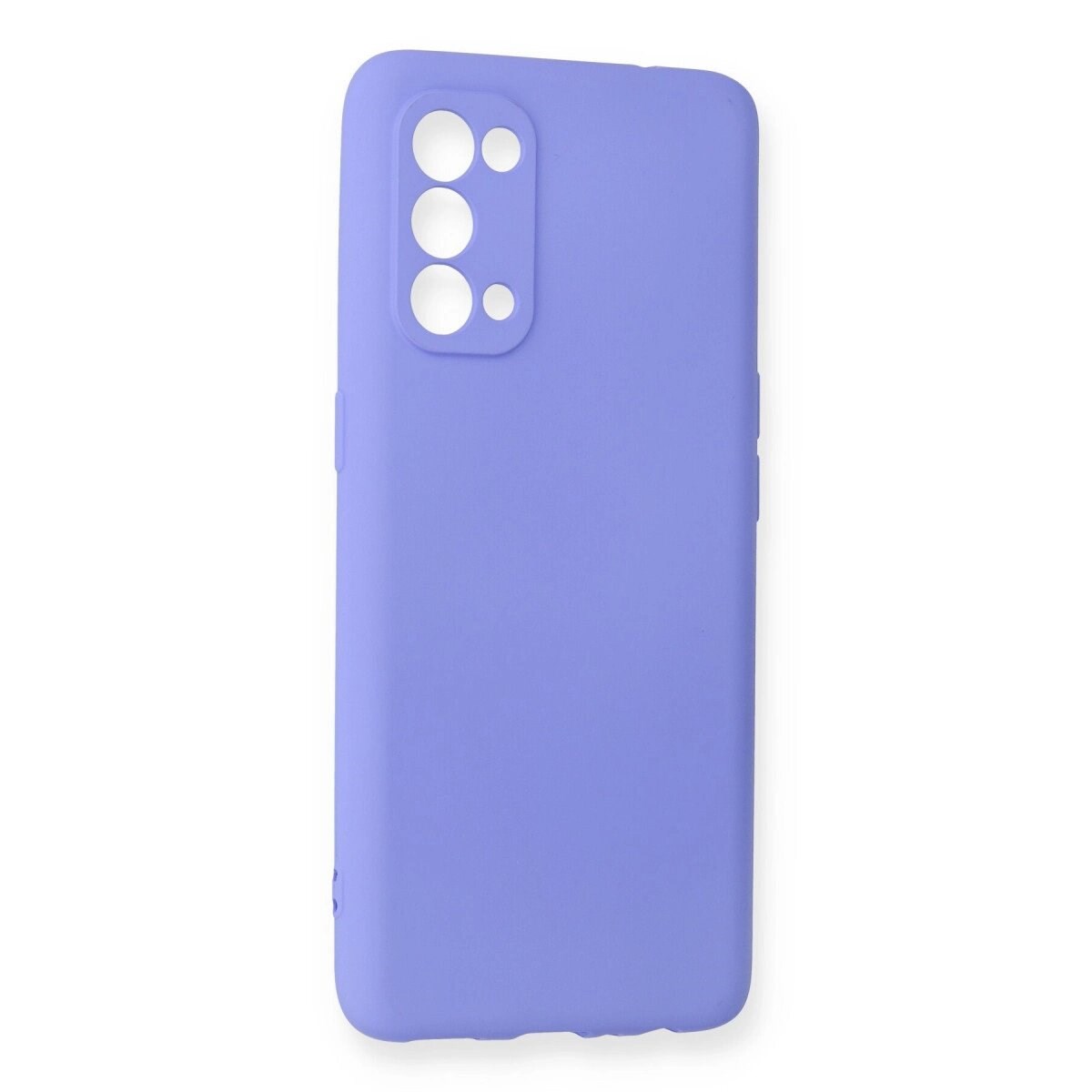 Oppo Reno 5 Kılıf First Silikon - Lila