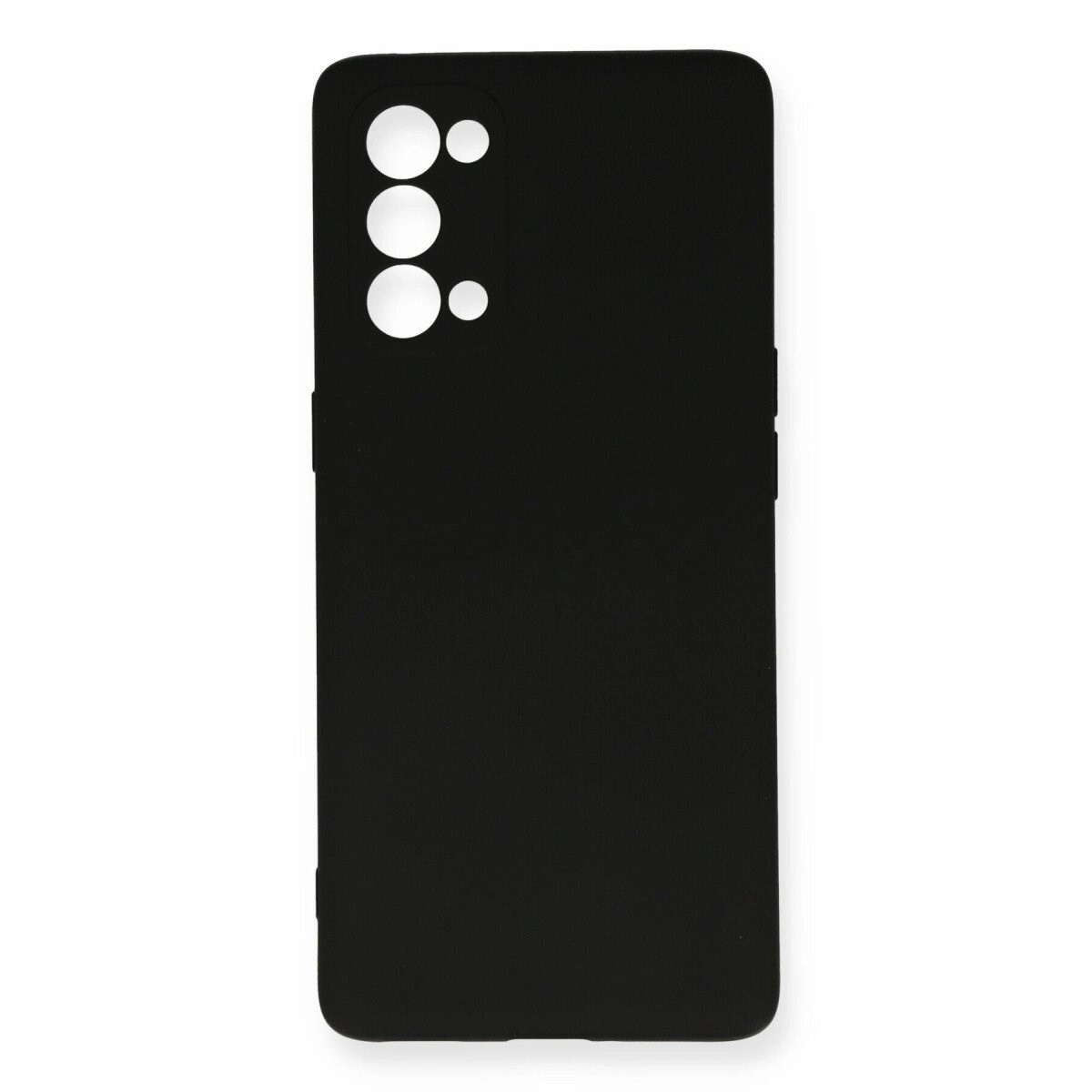 Oppo Reno 5 Kılıf Nano İçi Kadife Silikon - Siyah