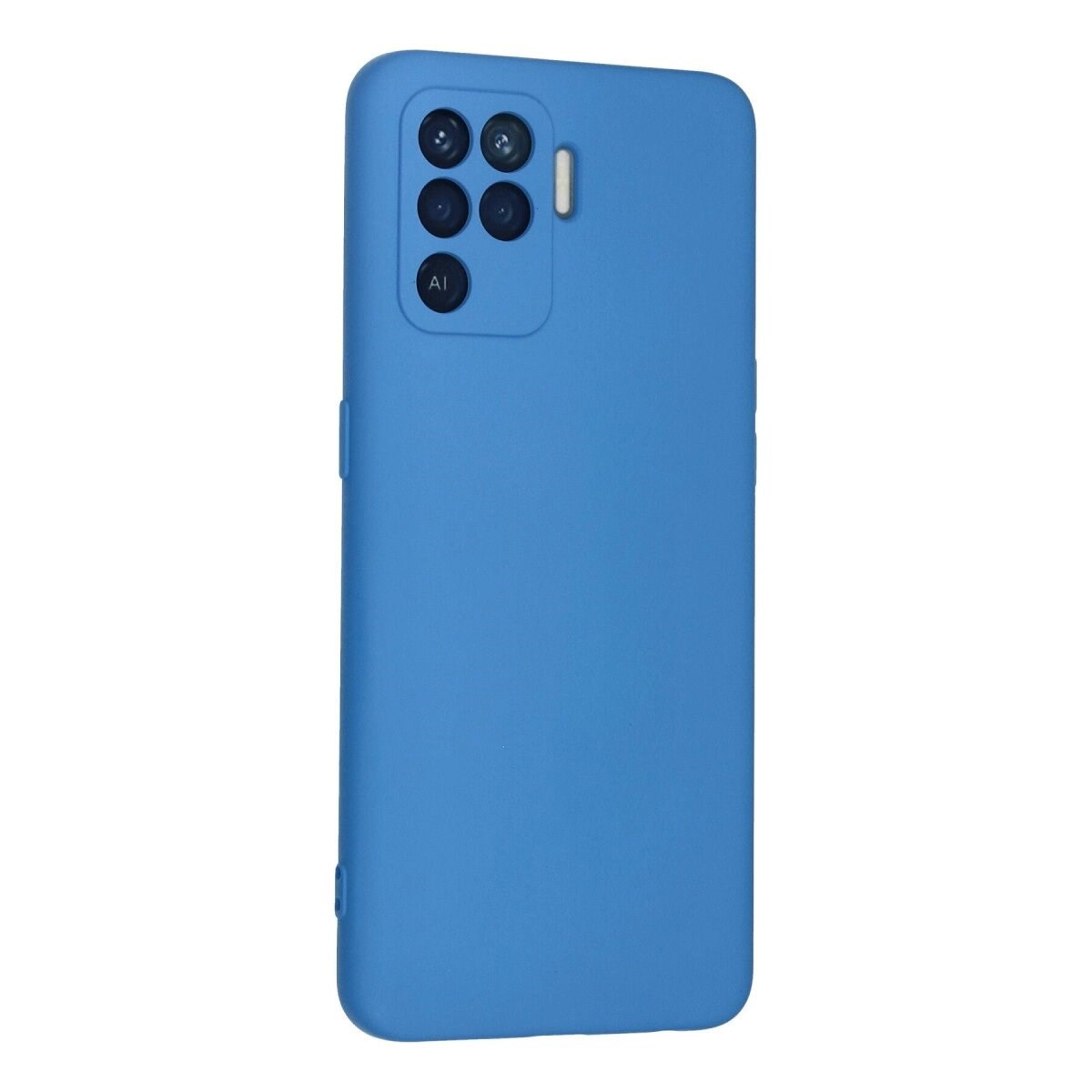 Oppo Reno 5 Lite Kılıf Nano İçi Kadife Silikon - Mavi