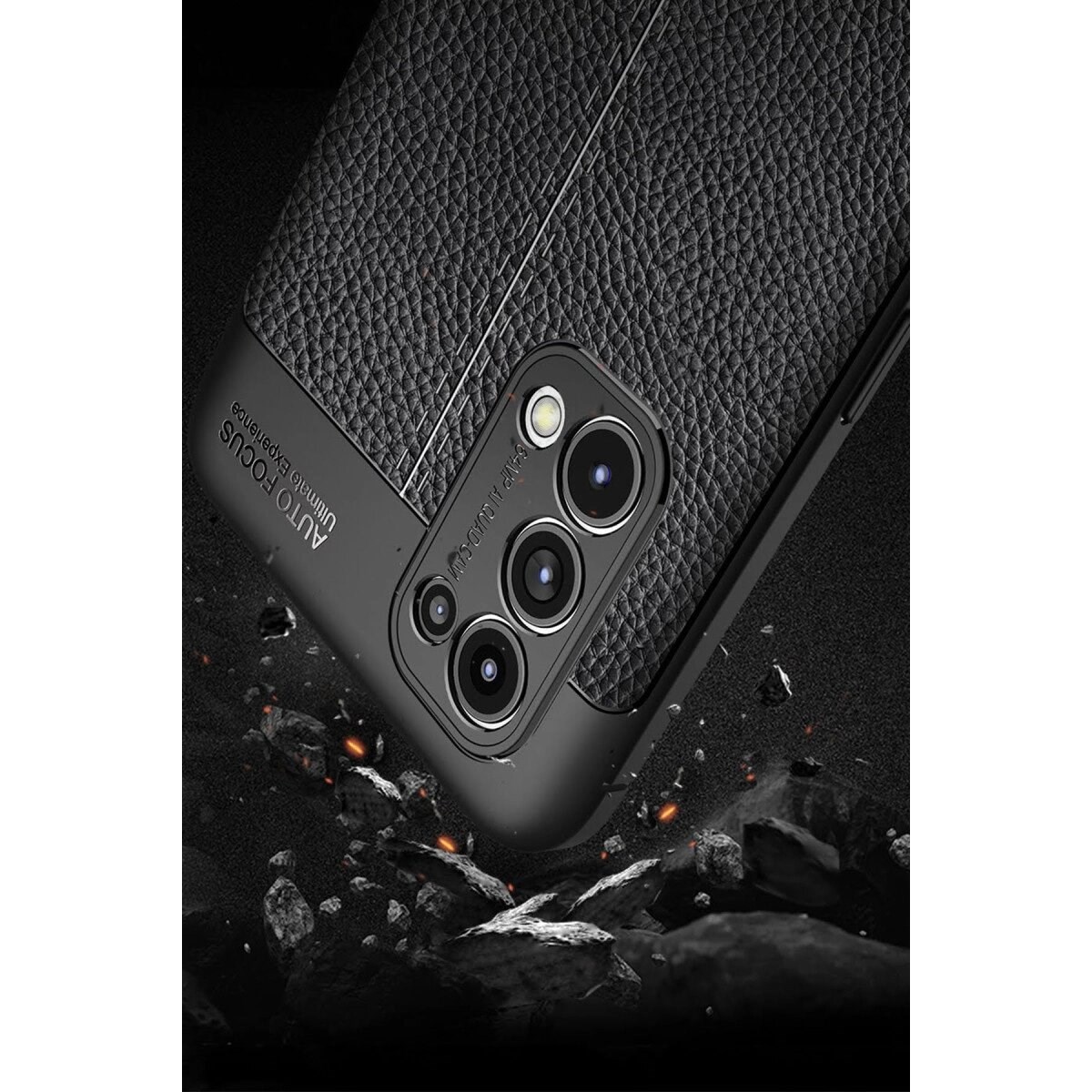 Oppo Reno 5 Pro Kılıf Auto Focus Kapak - Siyah