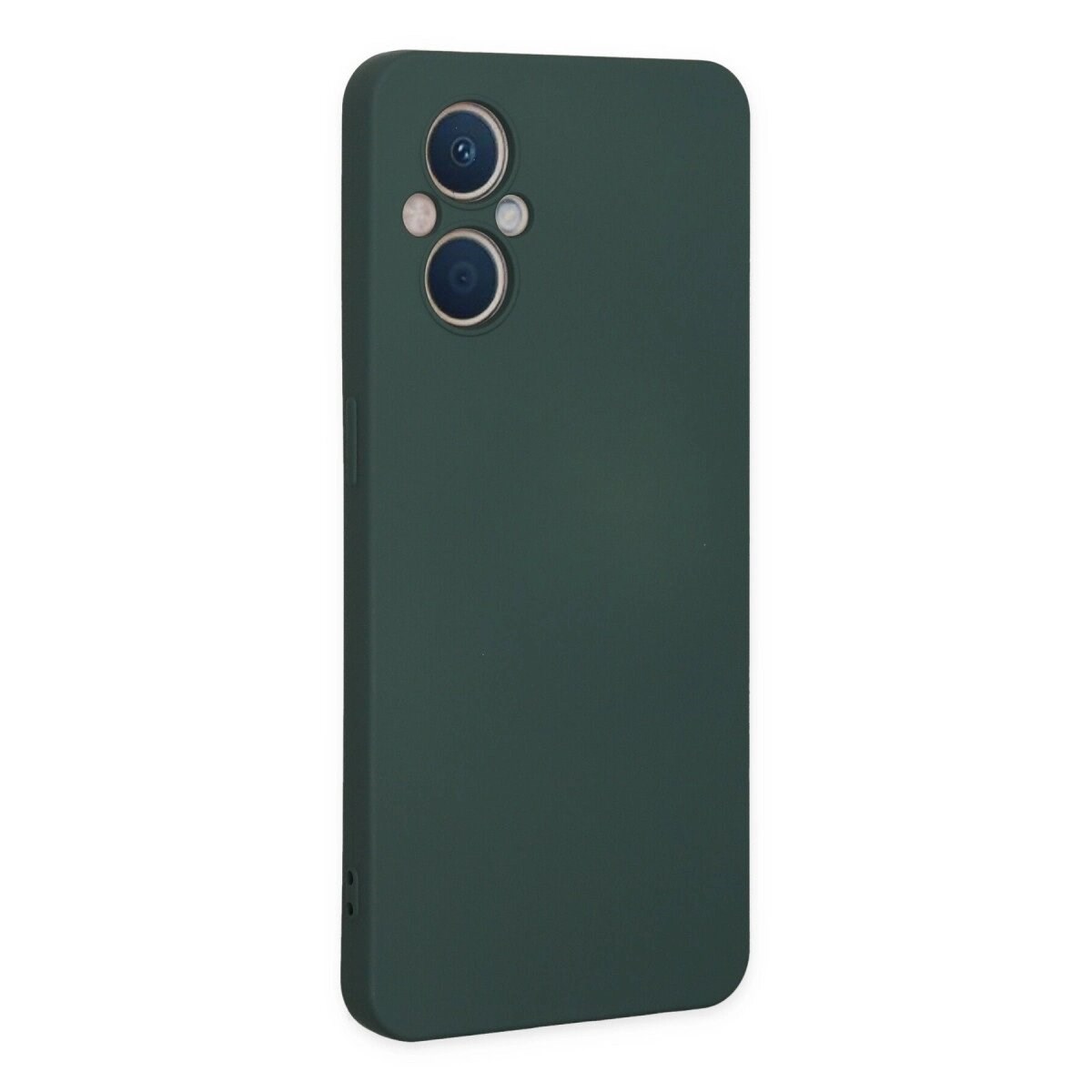 Oppo Reno 7 Lite Kılıf Nano İçi Kadife Silikon - Koyu Yeşil