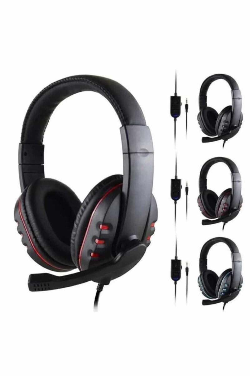 Oyuncu Kulaklığı Kulak Üstü Kablolu Stereo Mikrofonlu Yumuşak Kulak Yastığı