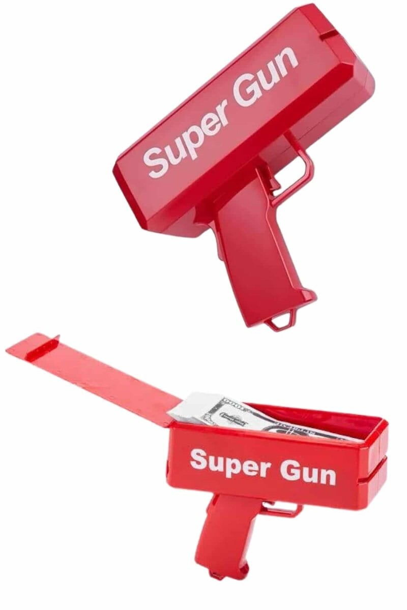 Para Dolar Atma Makinası Super Money Gun Para Saçma Fırlatma Tabancası