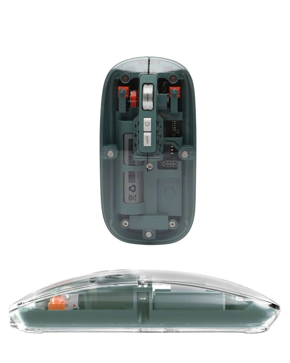 Pilli Kablosuz Mouse Bluetooth ve USB Uyumlu Sessiz Tıklama Yeni Nesil