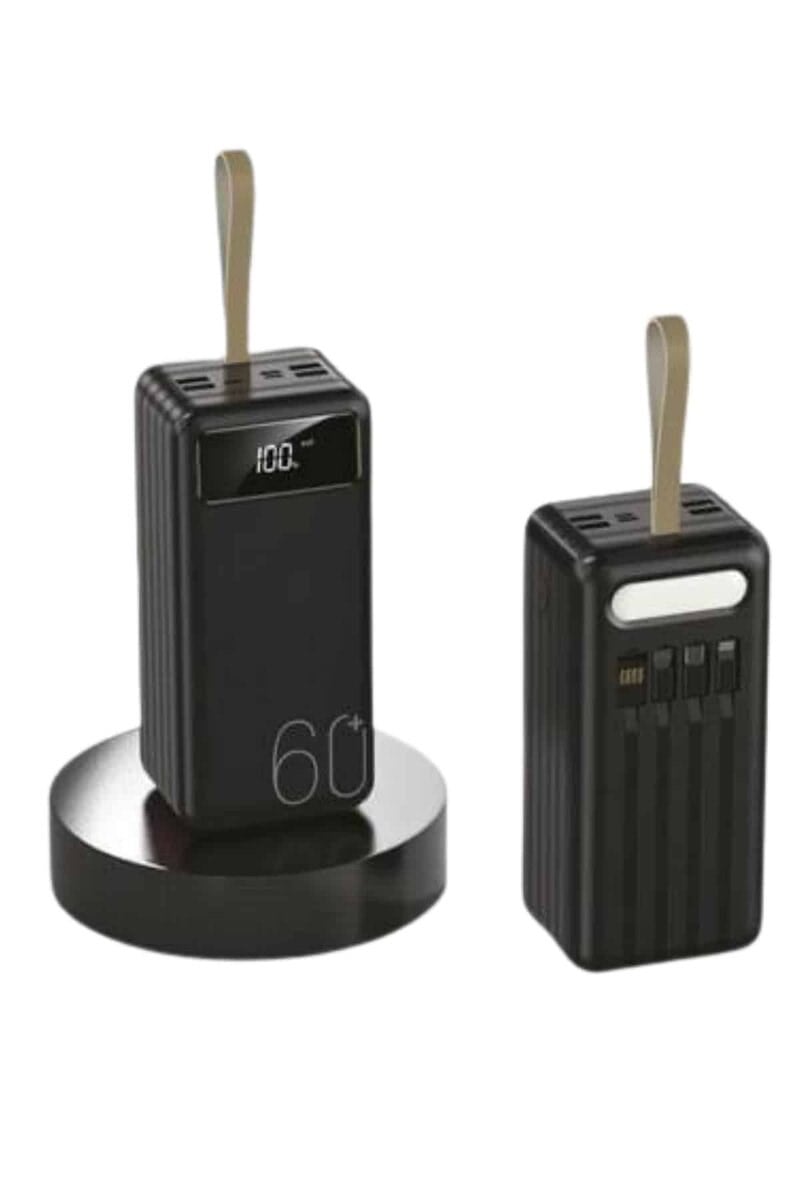 Powerbank 60.000 Mah Taşınabilir Şarj Hızlı El Fenerli Dijital Göstergeli Yeni Nesil