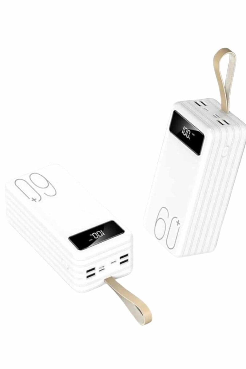 Powerbank 60.000 Mah Taşınabilir Şarj Hızlı El Fenerli Dijital Göstergeli Yeni Nesil