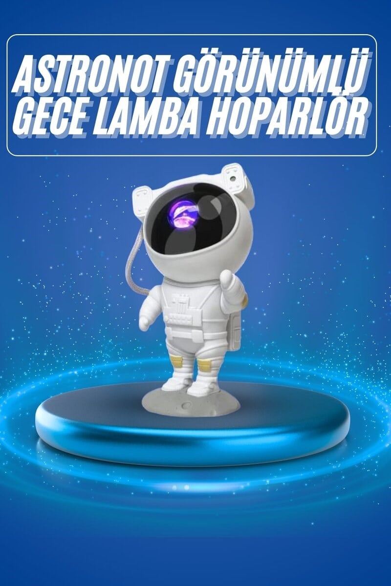 Projeksiyon Astronot Lamba Speaker Sevimli Astronot Bluetooth Hoparlör