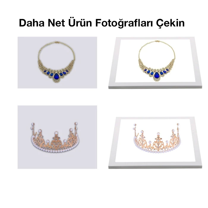 PULUZ 20x20cm Gölgesiz Ürün Fotoğraf Çekim LED Işık Paneli-(1903)