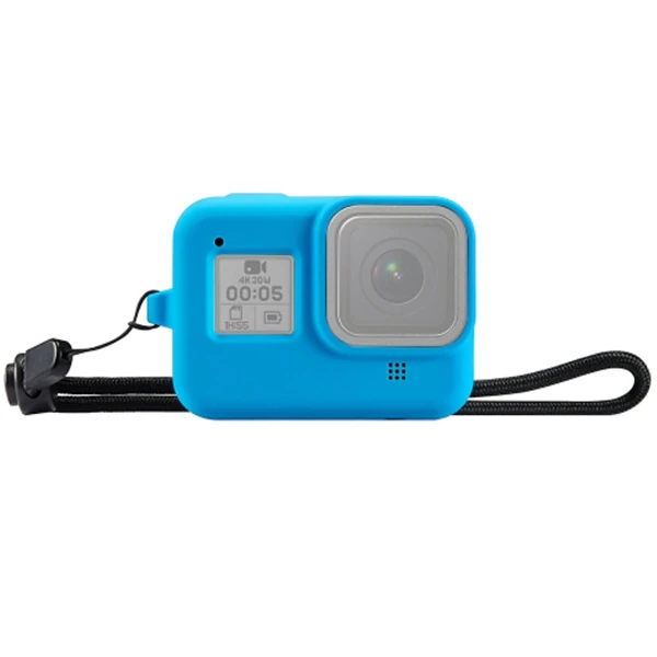 PULUZ PU428B GoPro HERO8 İçin Silikon Koruma Kılıfı+Wrist Strap-(1903)