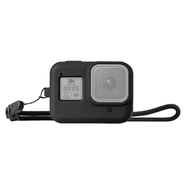 PULUZ PU428B GoPro HERO8 İçin Silikon Koruma Kılıfı+Wrist Strap-(1903)