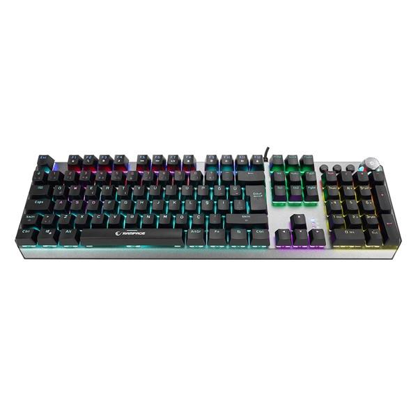 Rampage KB-R206 SELECT Rainbow Aydınlatmalı Blue Switch Mekanik Gaming Oyuncu Klavyesi