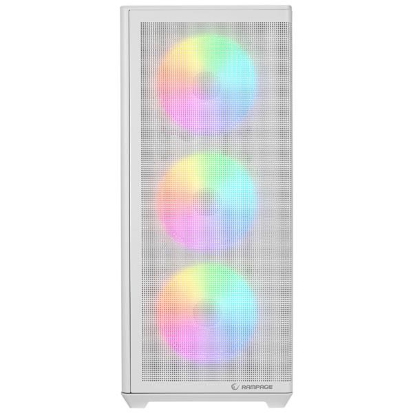 RAMPAGE VORTEX V3 4-RGB FANLI GAMING E-ATX PC KASASI BEYAZ