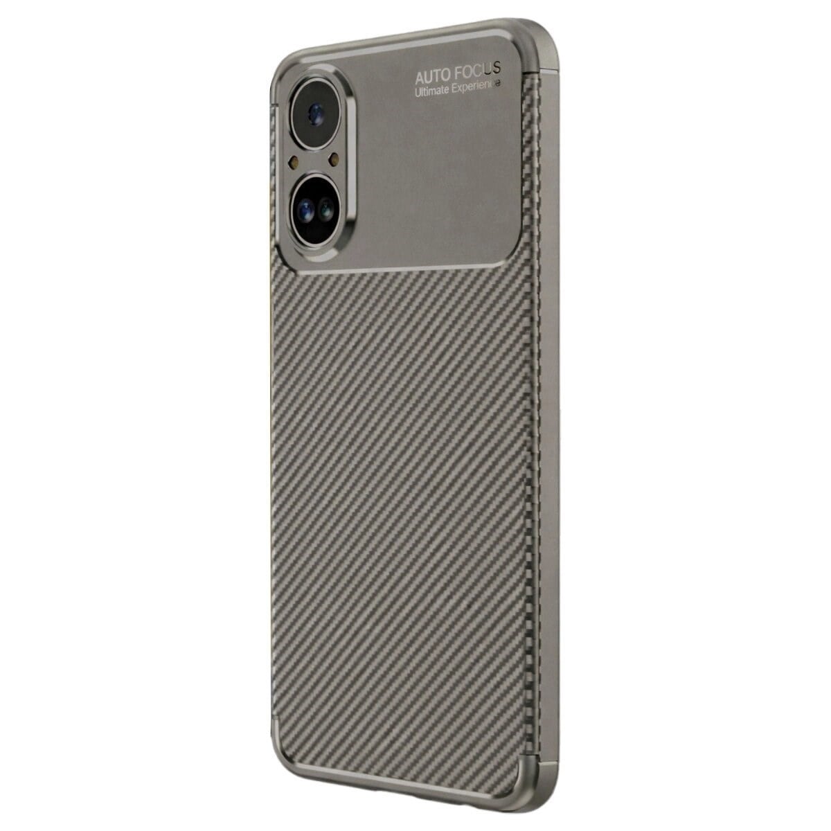 Realme 12 Lite Kılıf Auto Focus Karbon Kapak - Gri