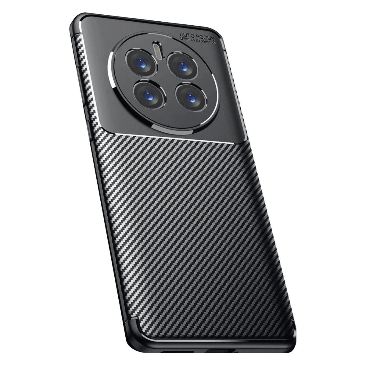 Realme 12 Pro Plus Kılıf Auto Focus Karbon Kapak - Siyah