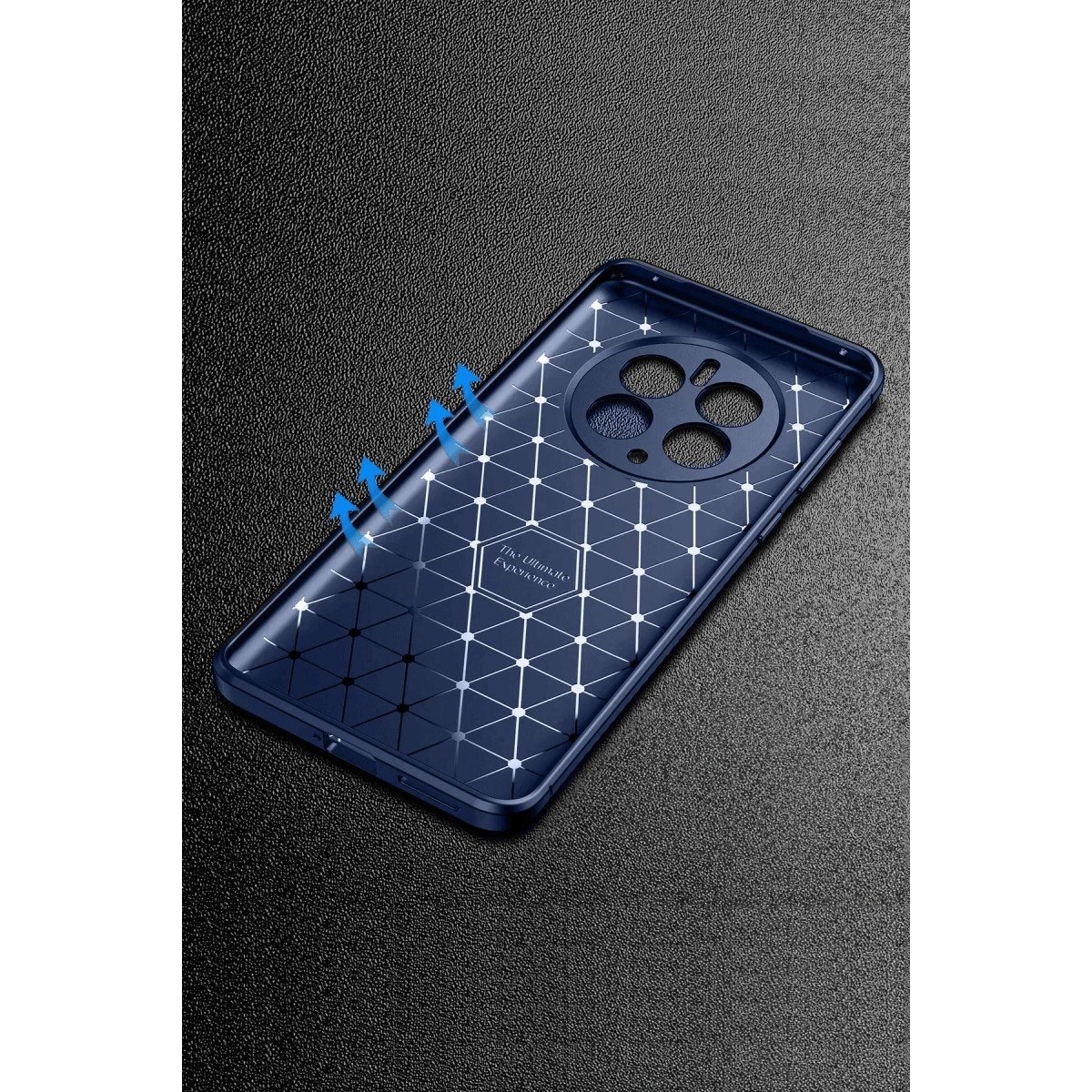 Realme 12 Pro Plus Kılıf Auto Focus Karbon Kapak - Lacivert