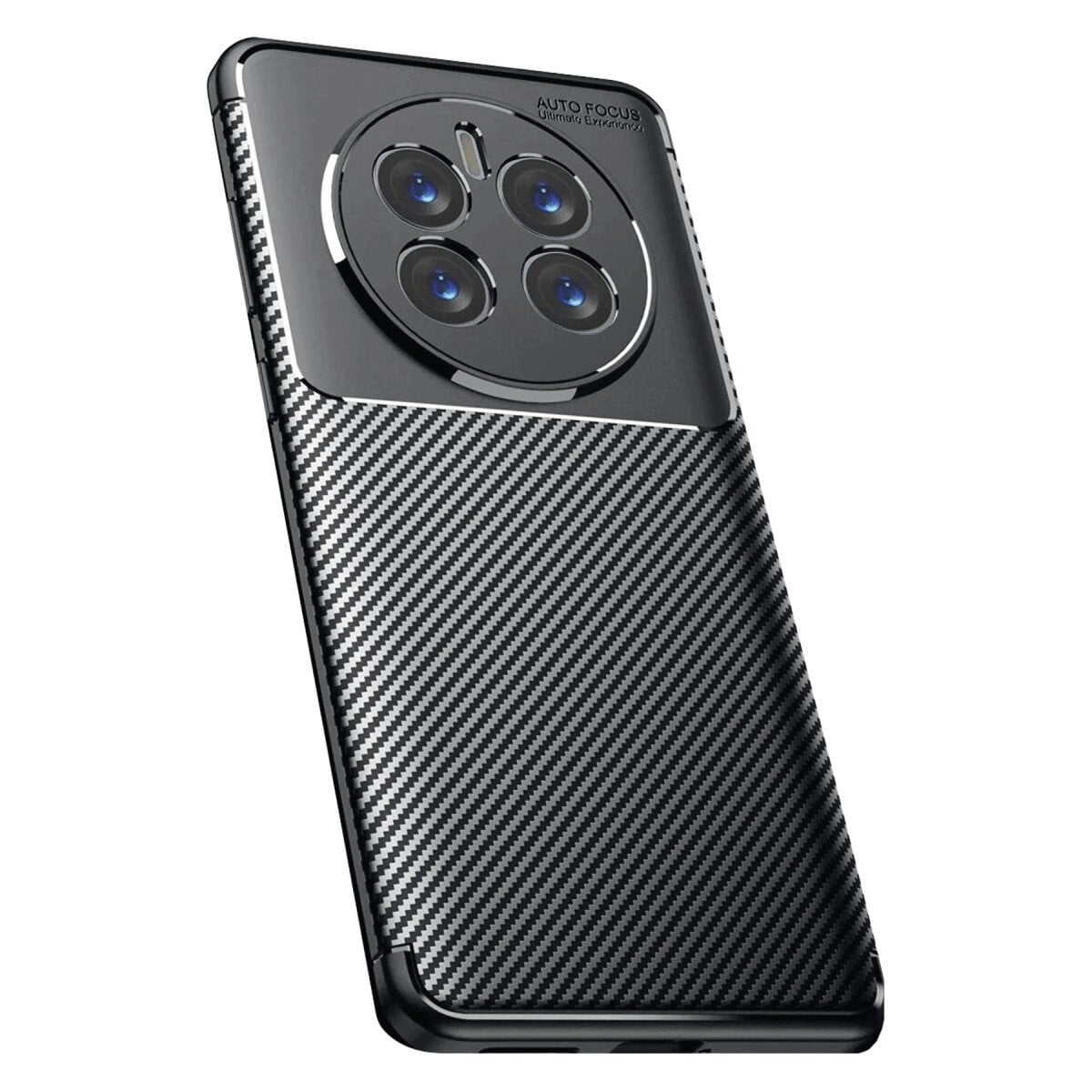 Realme 12 Pro Plus Kılıf Auto Focus Karbon Kapak - Siyah