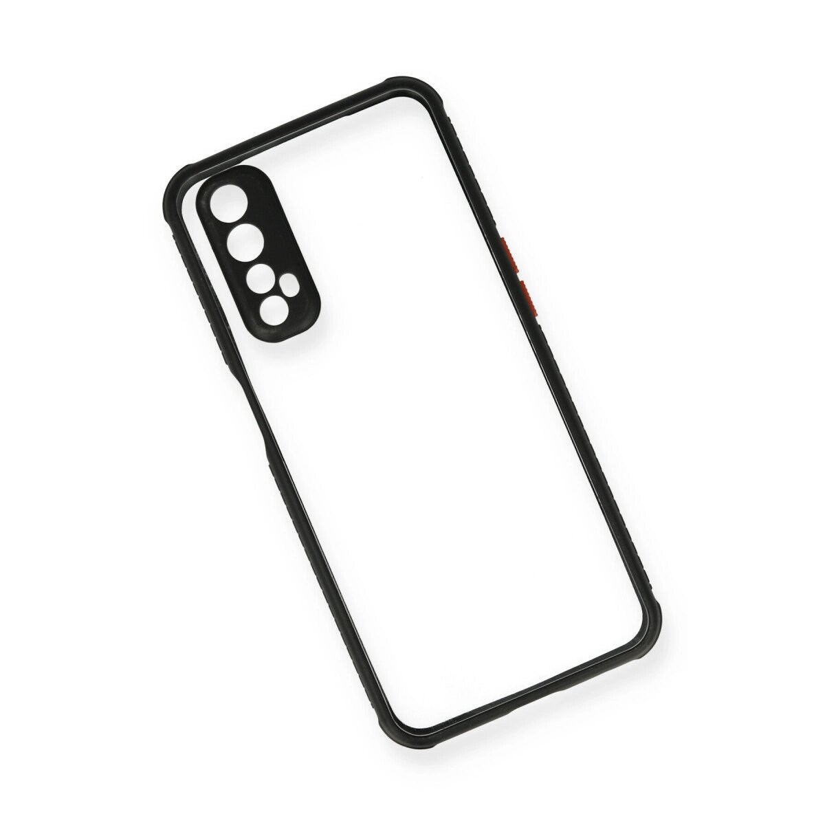 Realme 7 Kılıf Miami Şeffaf Silikon - Siyah