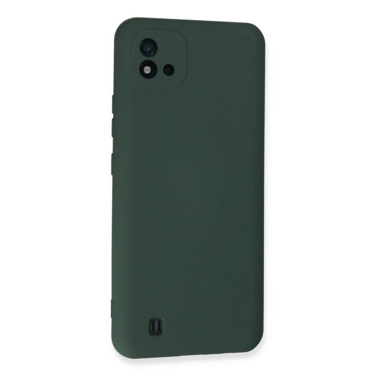 Realme C11 2021 Kılıf Nano İçi Kadife Silikon - Koyu Yeşil
