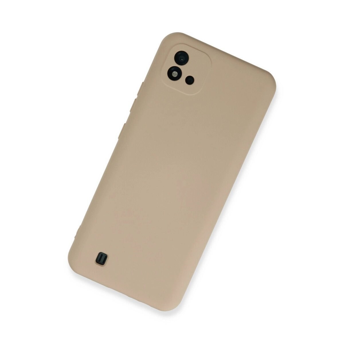 Realme C11 2021 Kılıf Nano İçi Kadife Silikon - Pudra