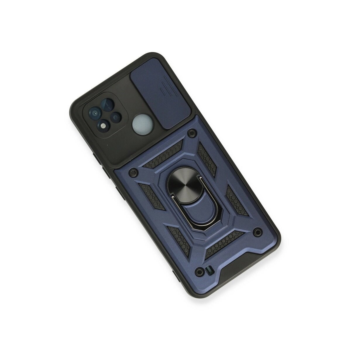 Realme C11 2021 Kılıf Pars Lens Yüzüklü Silikon - Lacivert