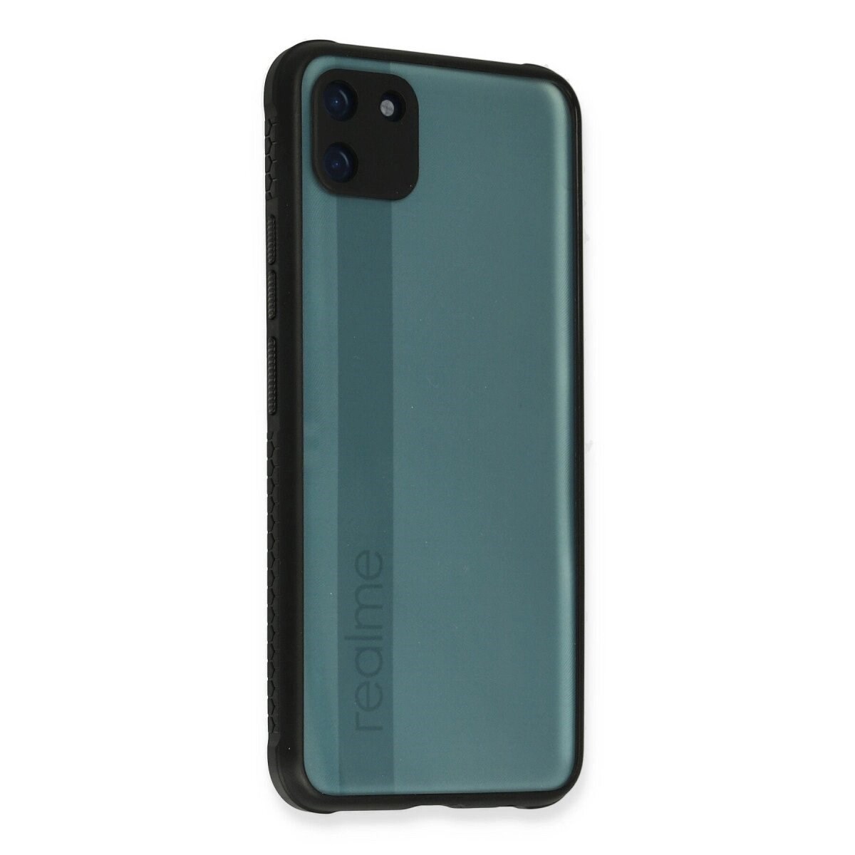 Realme C11 Kılıf Miami Şeffaf Silikon - Siyah