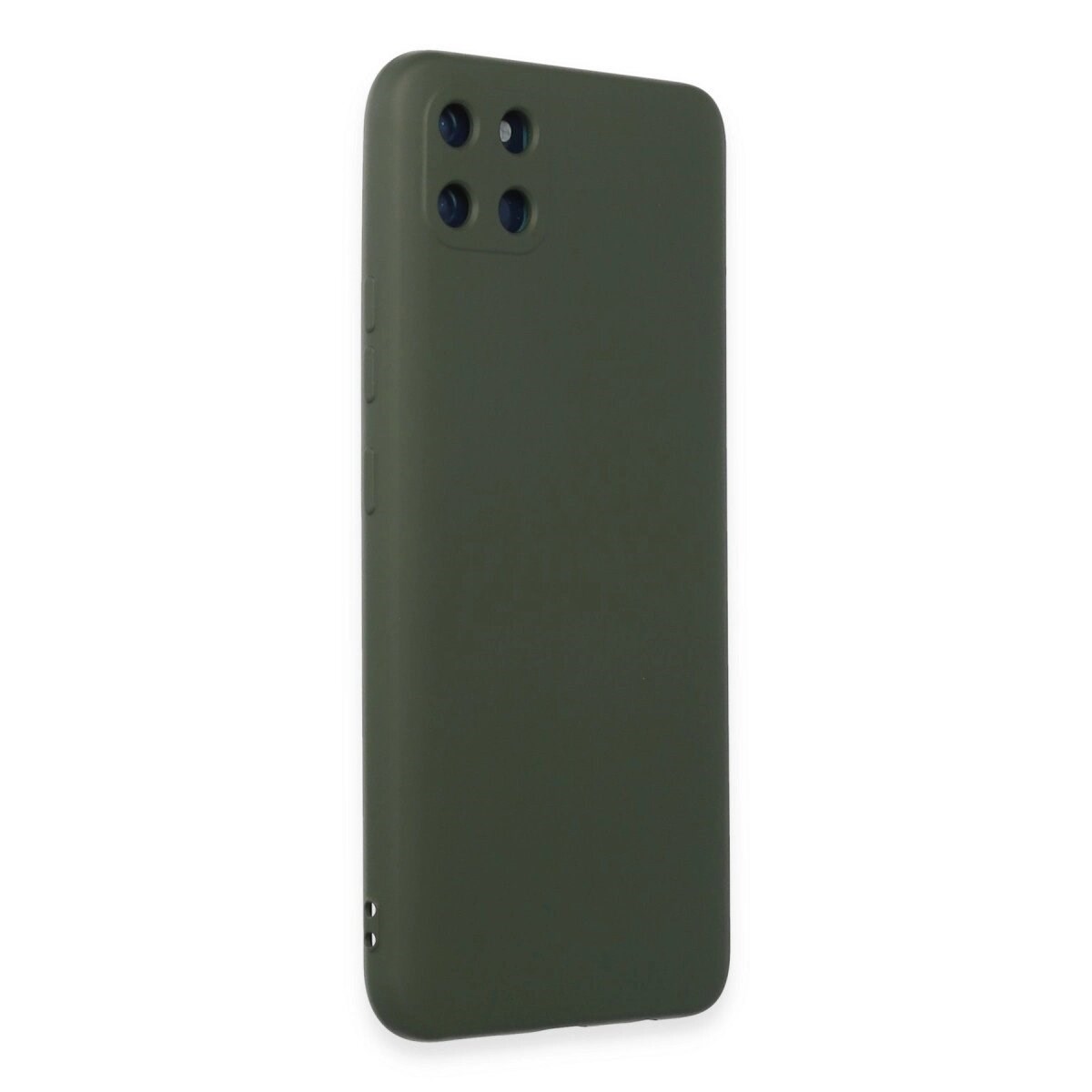 Realme C11 Kılıf Nano İçi Kadife Silikon - Koyu Yeşil