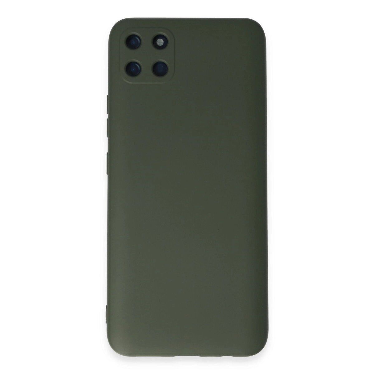 Realme C11 Kılıf Nano İçi Kadife Silikon - Koyu Yeşil