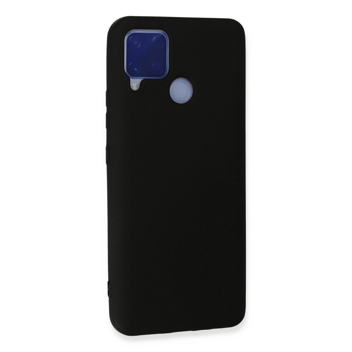 Realme C15 Kılıf Nano İçi Kadife Silikon - Siyah