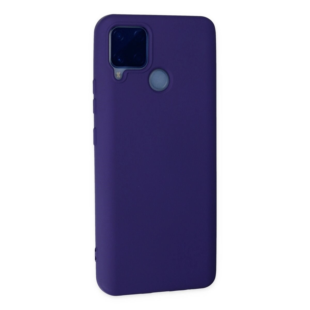 Realme C15 Kılıf Nano İçi Kadife Silikon - Mor