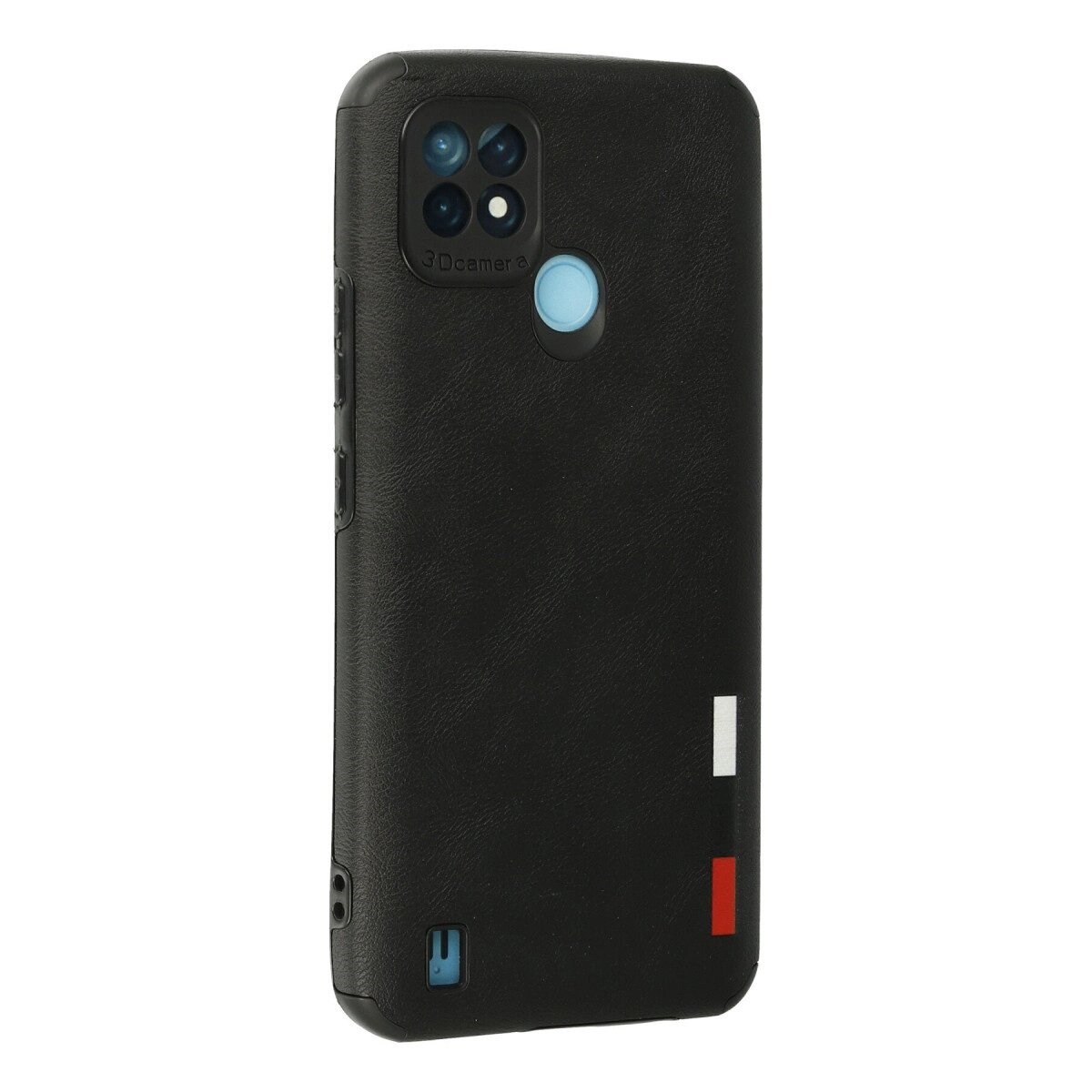 Realme C21 Kılıf Loop Deri Silikon - Siyah