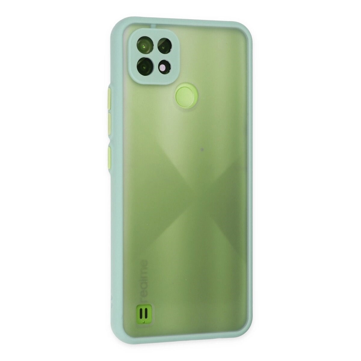 Realme C21 Kılıf Montreal Silikon Kapak - Turkuaz