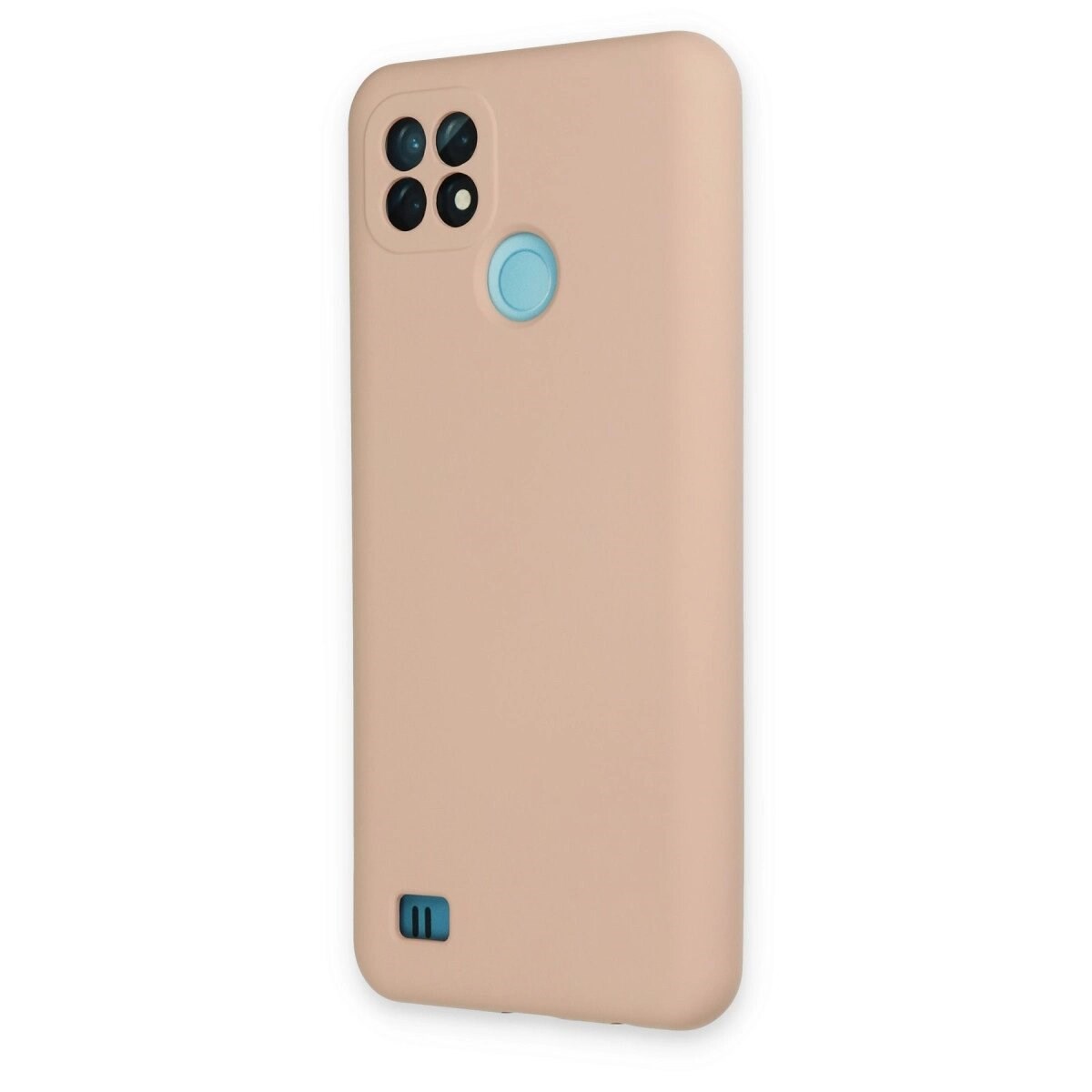Realme C21 Kılıf Nano İçi Kadife Silikon - Pudra