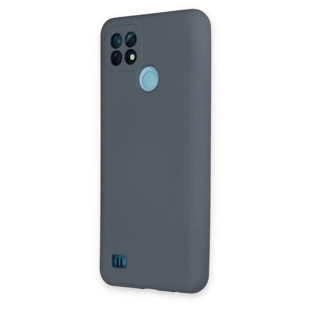 Realme C21 Kılıf Nano İçi Kadife Silikon - Gri
