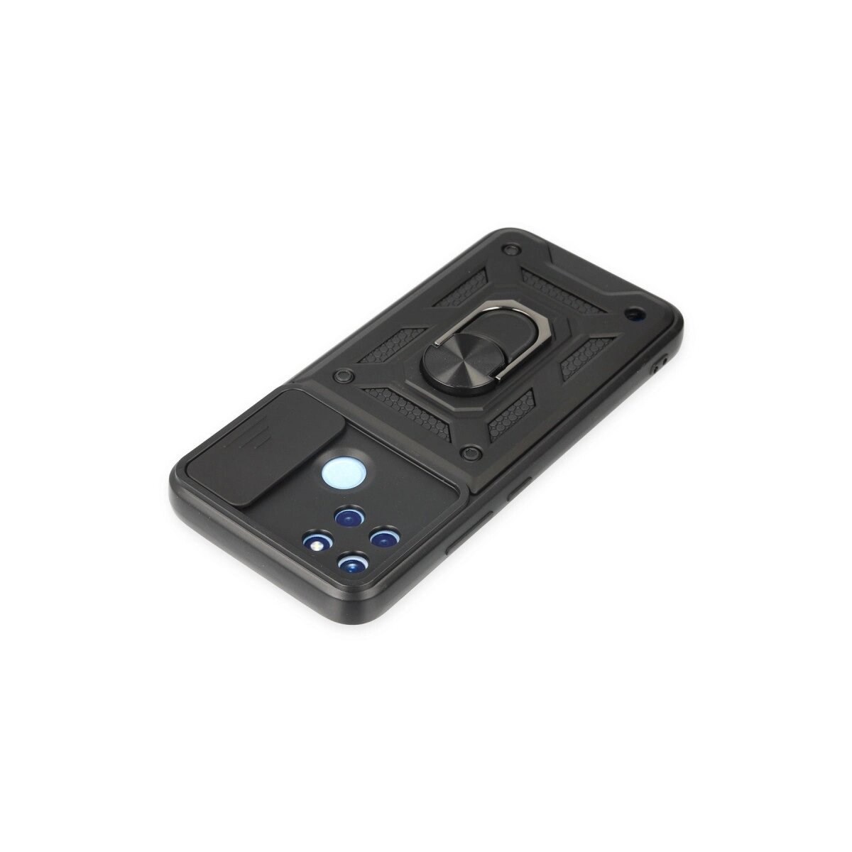 Realme C25y Kılıf Pars Lens Yüzüklü Silikon - Siyah