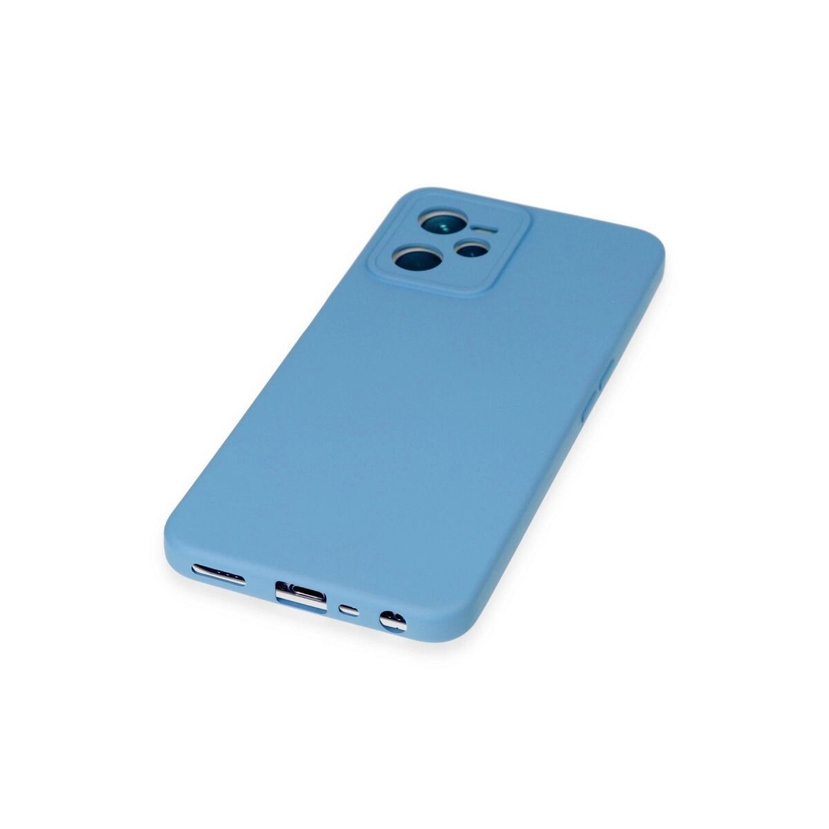 Realme C35 Kılıf Nano İçi Kadife Silikon - Mavi