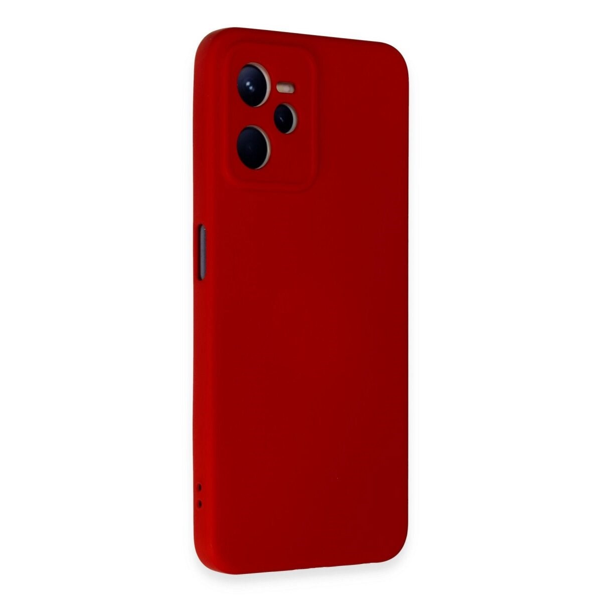Realme C35 Kılıf Nano İçi Kadife Silikon - Kırmızı