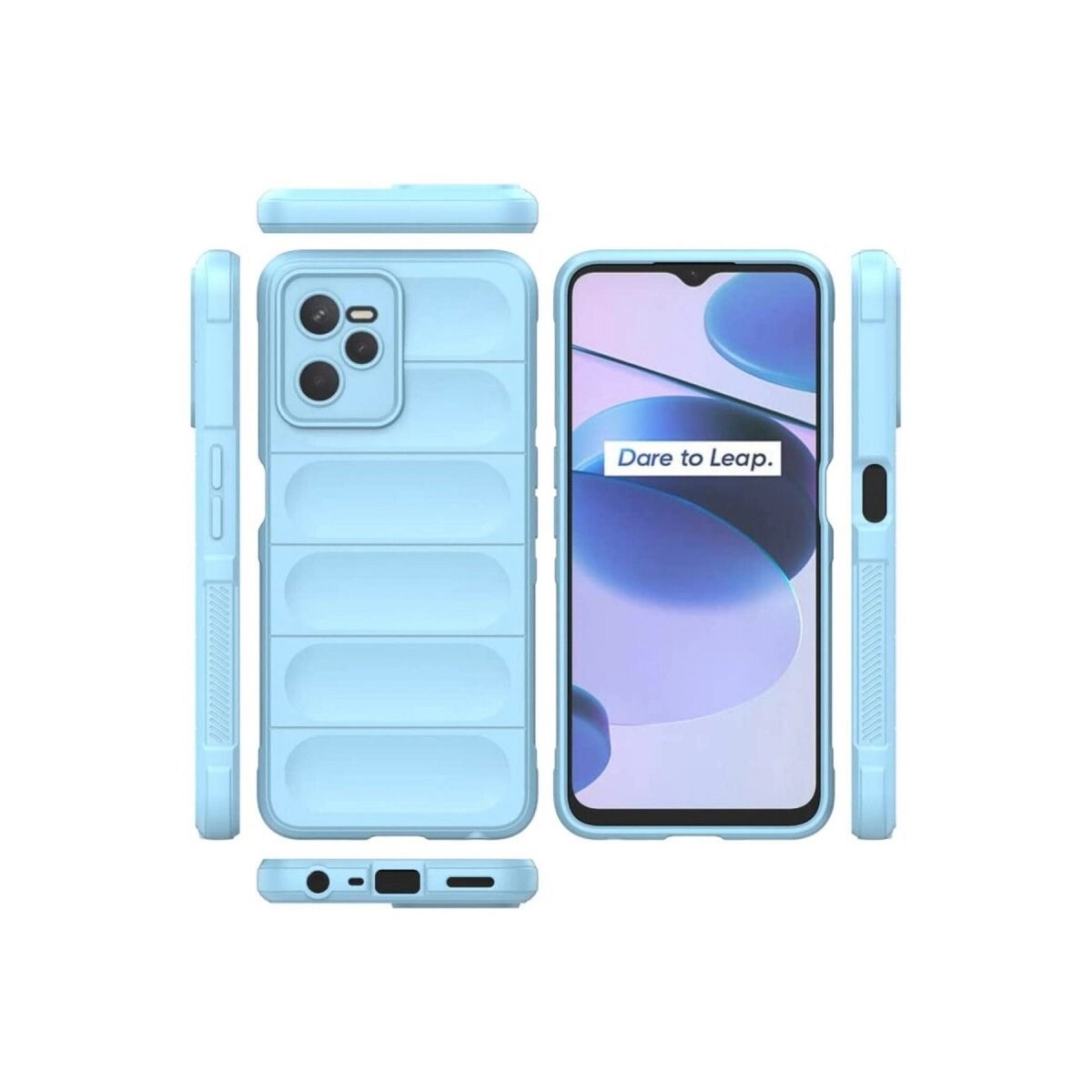 Realme C35 Kılıf Optimum Silikon - Sky Blue