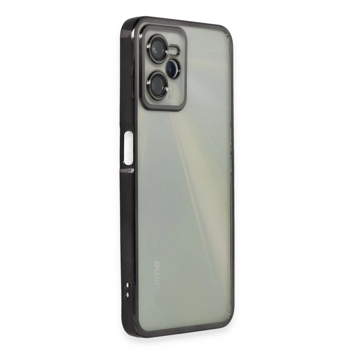 Realme C35 Kılıf Razer Lensli Silikon - Siyah