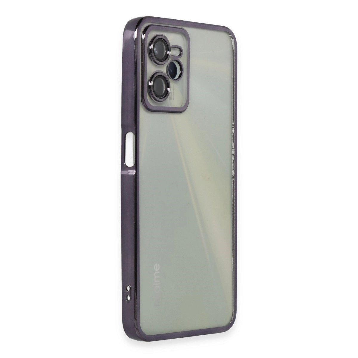Realme C35 Kılıf Razer Lensli Silikon - Mor