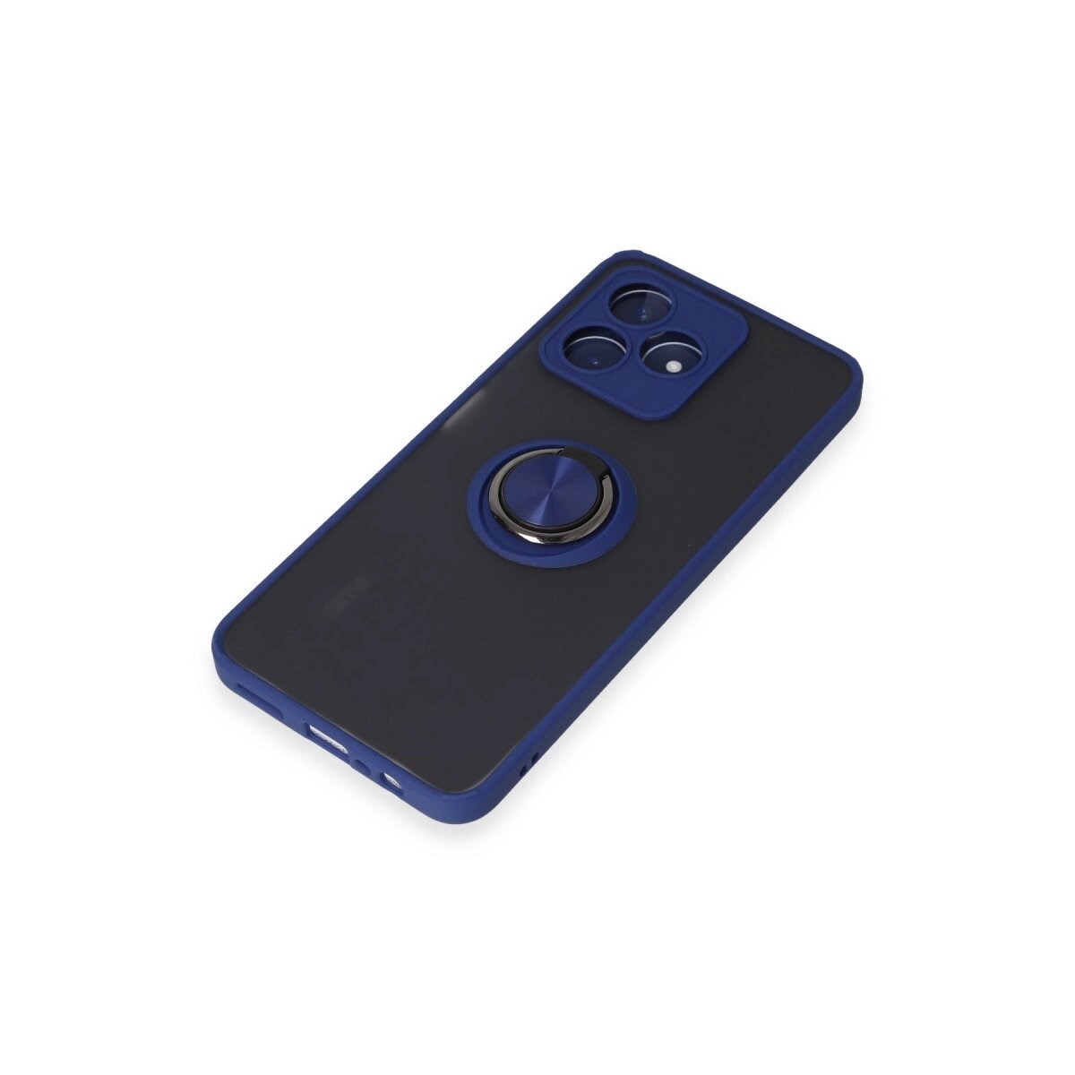 Realme C53 Kılıf Montreal Yüzüklü Silikon Kapak - Lacivert